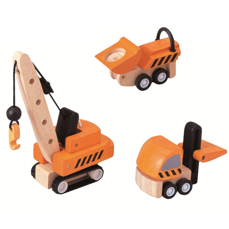 Plan Toys - Engins de chantier en bois