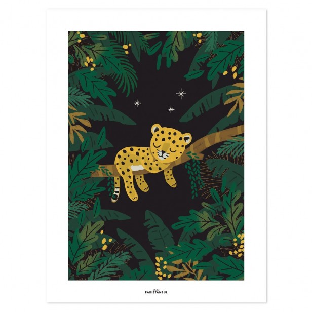 affiche poster chambre bebe guepard lilipinso