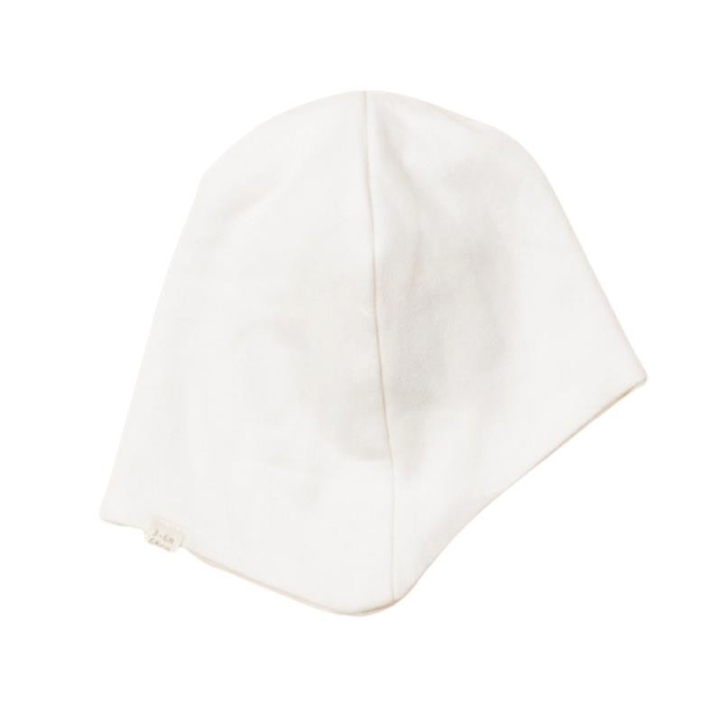 Bonnet de naissance en coton bio - blanc